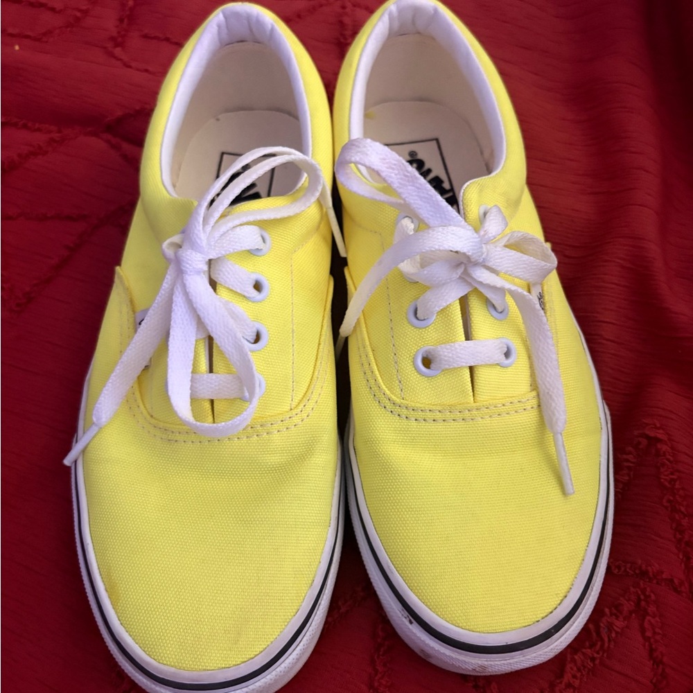 Vans Yellow Sneakers with White Laces
